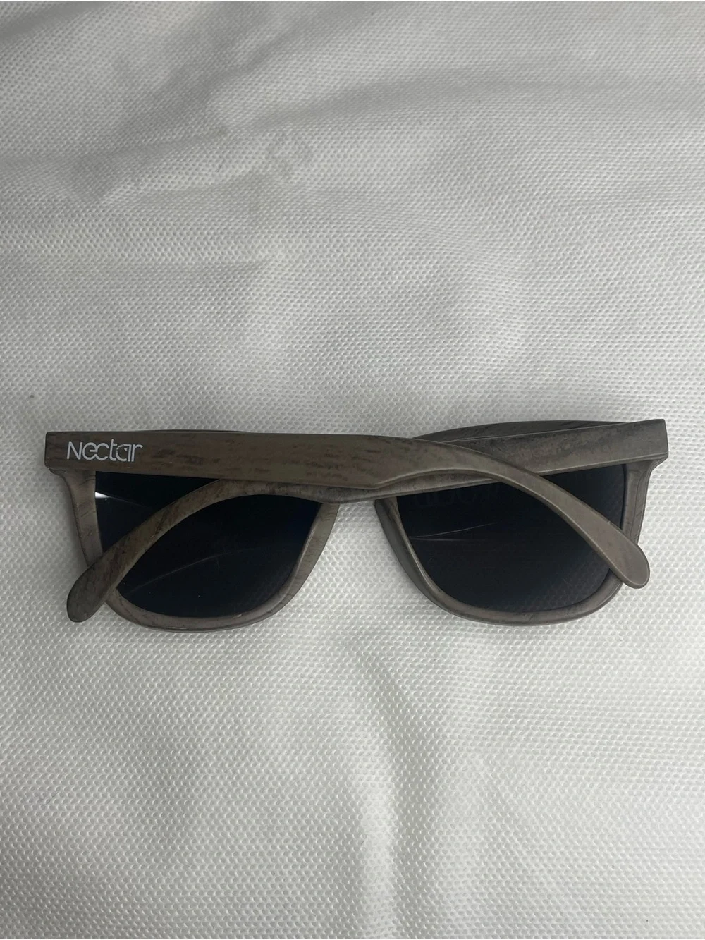 Nectar Hardywood Polarized Sunglasses Marble Earth Gray UV400 Smoke Mirror Lens